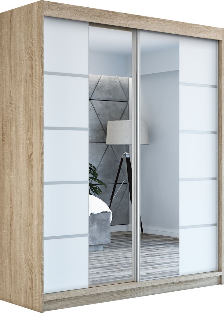 Schwebetürenschrank Kleiderschrank ERO  180 cm Schrank Produktbild 