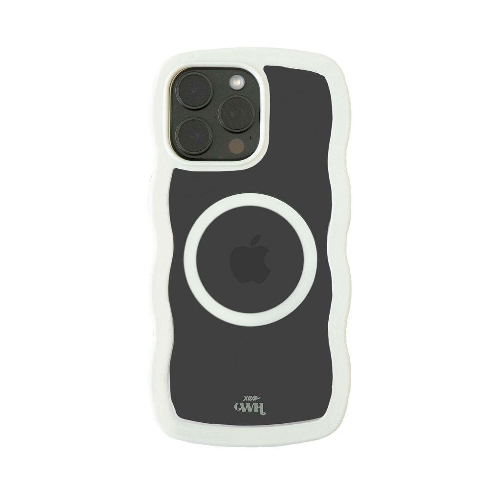 xoxo Wildhearts Magnetische Wavy Hülle – Creme – Geeignet für iPhone 13 Pro