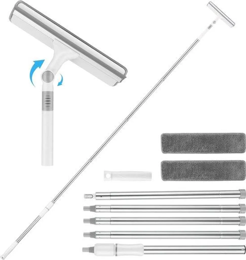 Nettoyeur de vitres haut pour extérieur et intérieur avec bras articulé