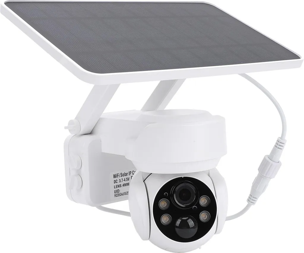 Caméra de surveillance solaire 2MP 360° sans fil avec vision nocturne
