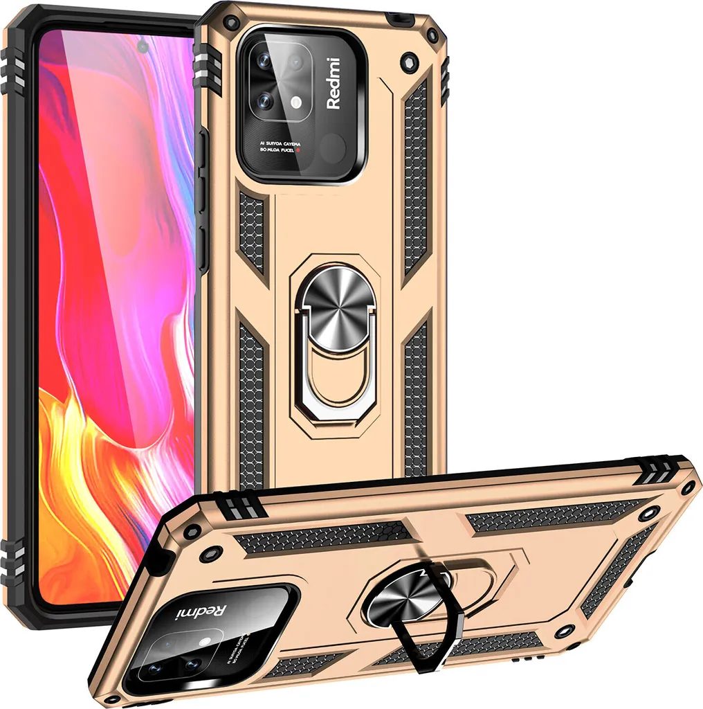 Custodia Xiaomi Redmi 10C Protezione Militare Oro - Supporto Trekking