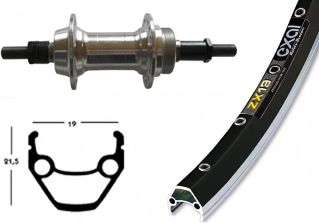 Roue de vélo 26 pouces anti-voilement en aluminium rigide 36 rayons