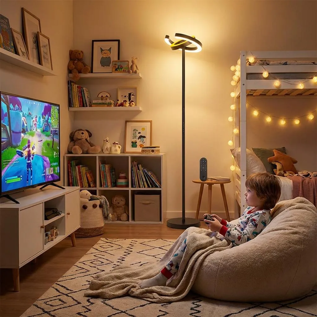 Lampadaire LED 2000LM Dimmable avec Télécommande et Lampe de Lecture