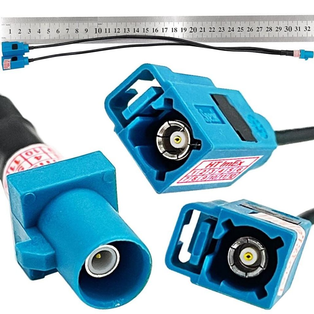 FAKRA GPS Antennenadapter auf Doppel Fakra Splitter Y Antenne Auto Kabel 32cm