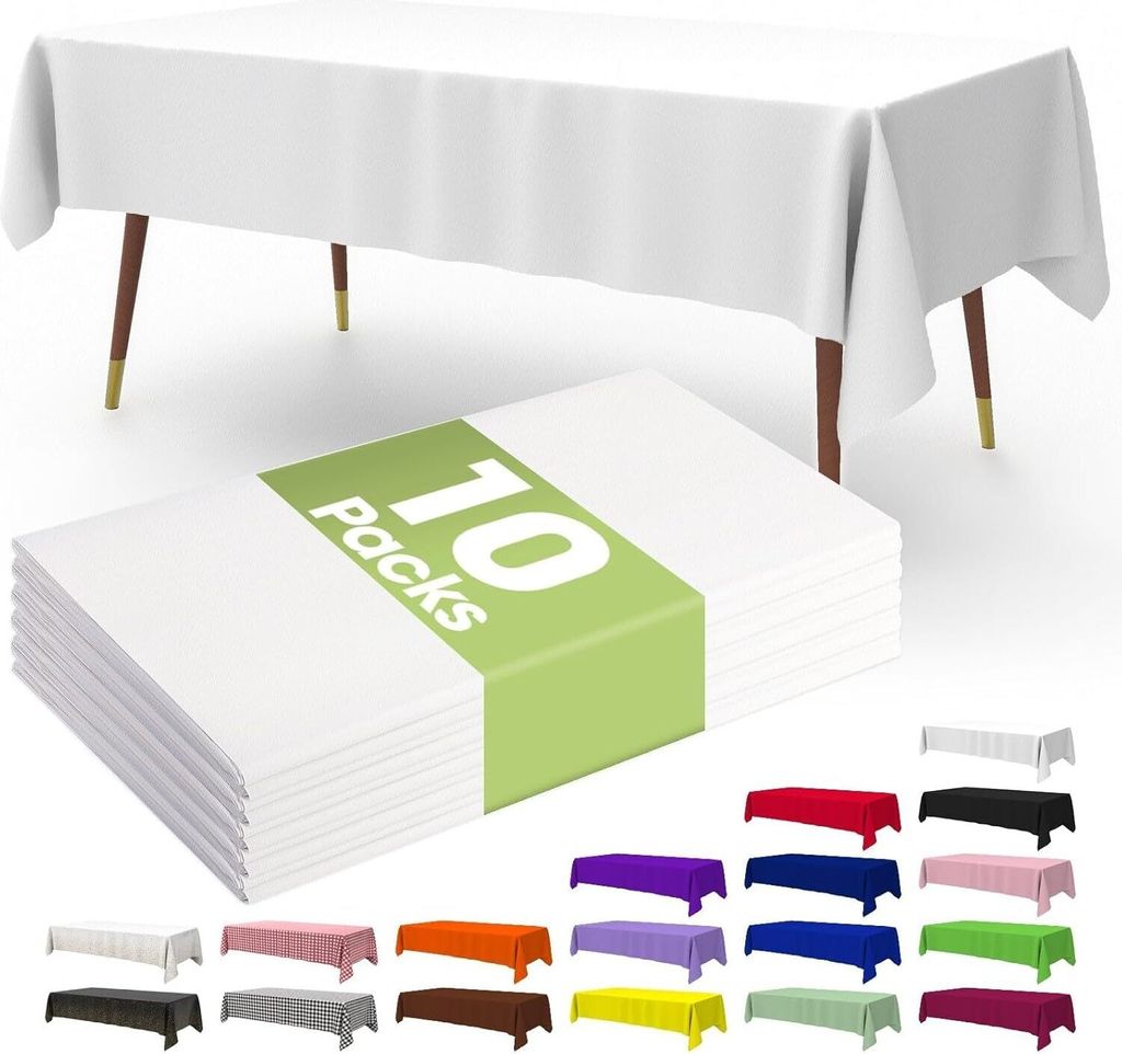 Premium Einweg-Tischdecke – 10er-Pack, 137,2 x 274,3 cm Produktbild 