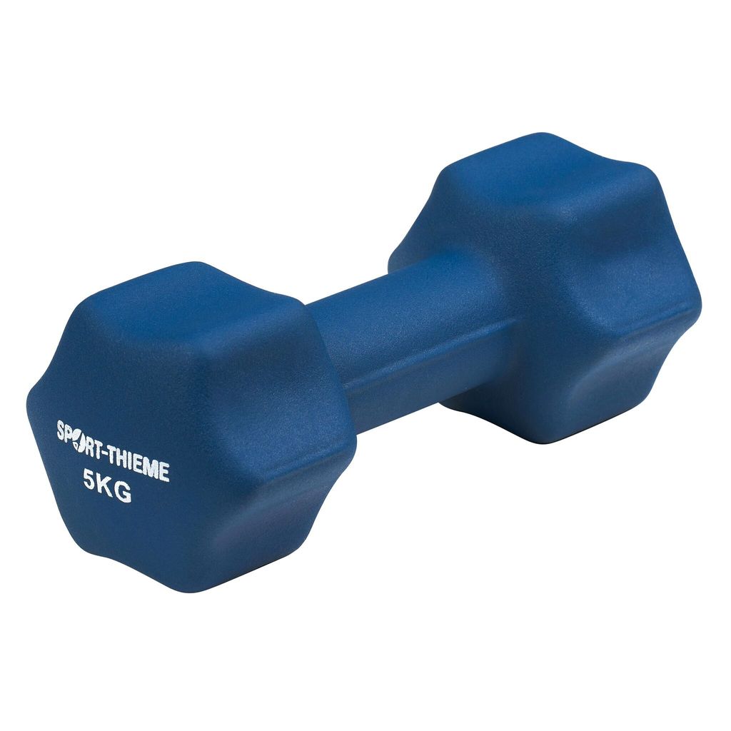 Sport-Thieme Fausthantel "Neopren", 5 kg, Dunkelblau