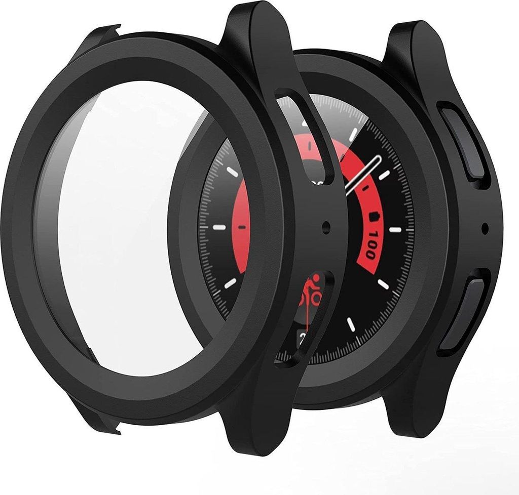 Stravo Displayschutzhülle für Samsung Galaxy Watch 5 Pro – 45 mm – Schwarz