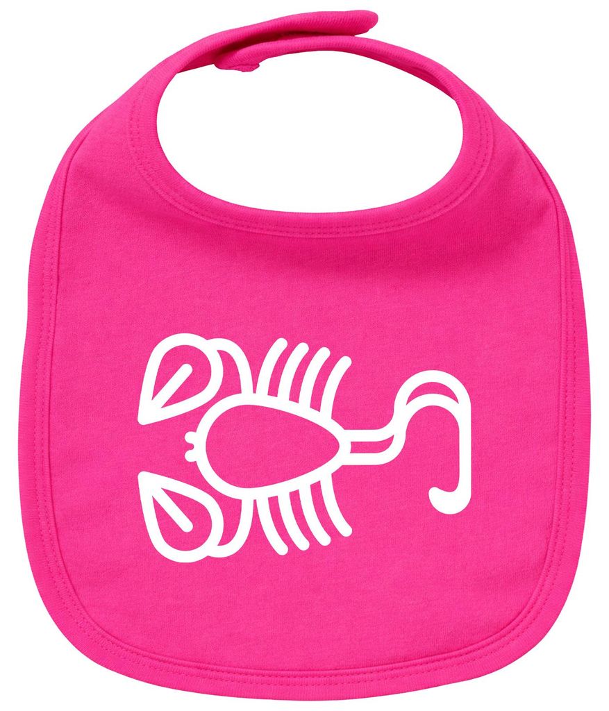 Huuraa Baby Lätzchen Skorpion Sternzeichen Symbol Cherry Pink Klettverschluss Baumwolle Latz Geschenkidee