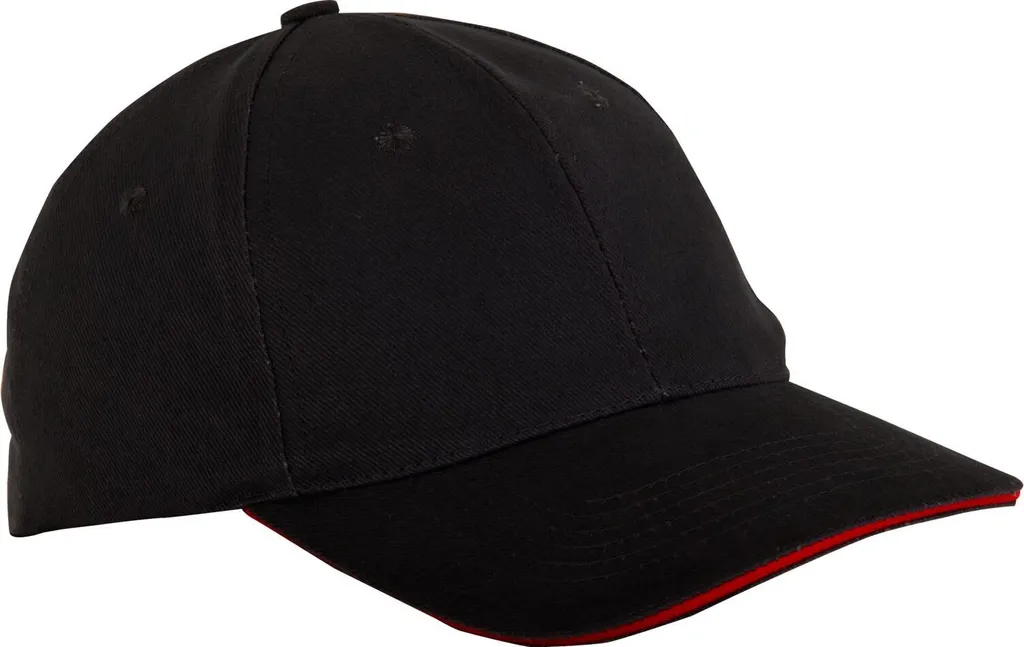 Casquette noire réglable coton et polyester CE - Pack de 12 unités