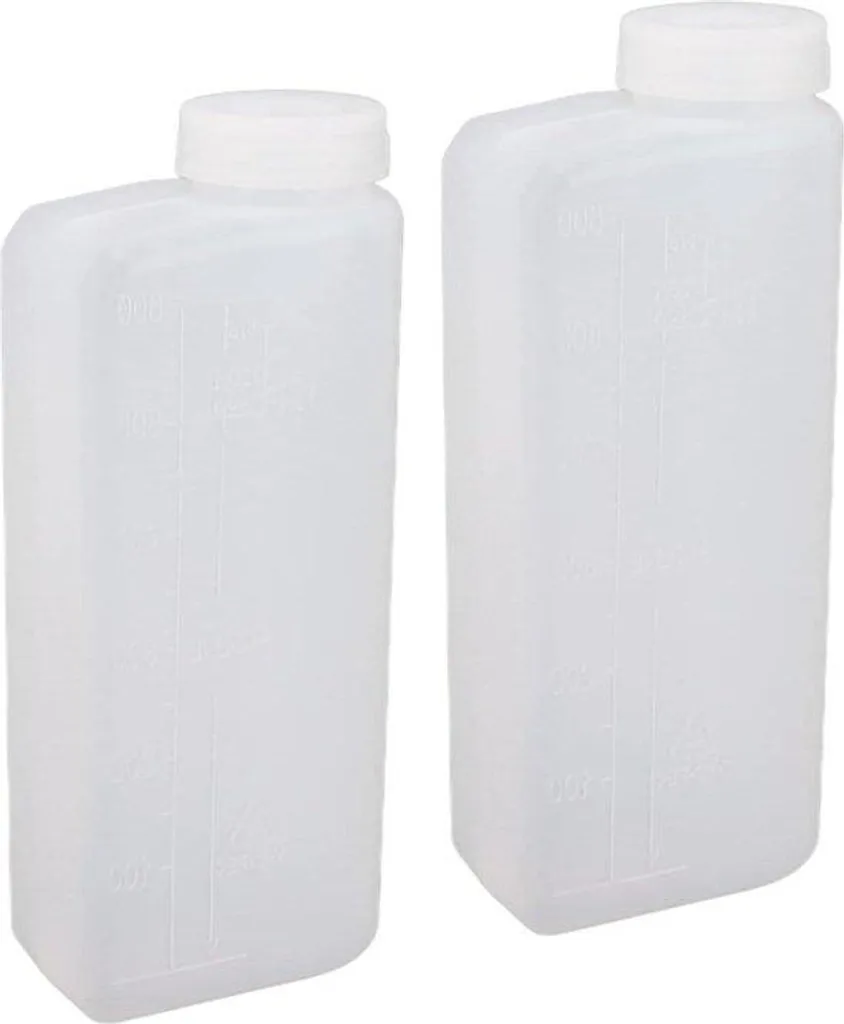 Lot de 2 Bidons de Mélange 600 ml pour Moteur 2 Temps avec Bec Verseur