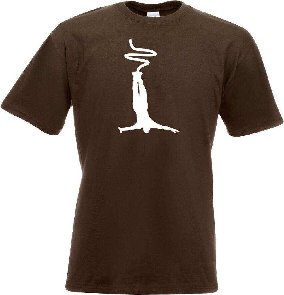 Kiwistar - T-Shirt - Chocolate - Bungeespringen Springer Motiv Bedruckt Funshirt Design Print - mit Motiv Bedruckt - Funshirt Design - Sport - Frei...