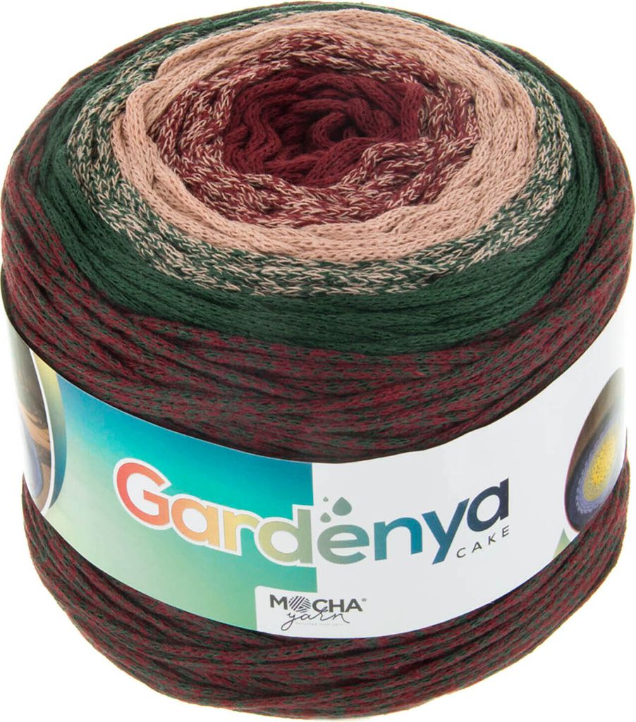 250g Farbverlaufsgarn Gardenya Cake Bobbel Strick-Wolle nachhaltig hergestellt Häkelgarn Farbwahl, Farbe:GAR011 rot-altrosa-grün