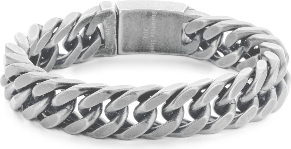 Frank 1967 Steel 7FB-0360 Stalen armband - 19,5 cm - Zilverkleurig