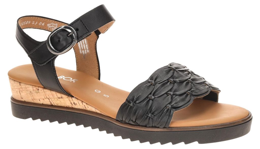 Gabor 82.758 Damen Sandalette - Riemchen Sandalen schwarz NEU