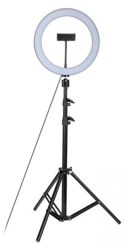 Uniq Pro Ring Light Studio - Professionelles LED Ringlicht mit Stativ bis 200 cm, USB-Anschluss und Telefonhalterung