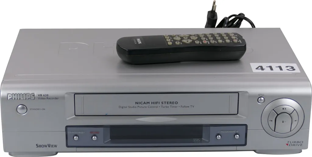 Numérisez vos VHS avec le Magnétoscope Philips VR630 Turbo Drive Argenté