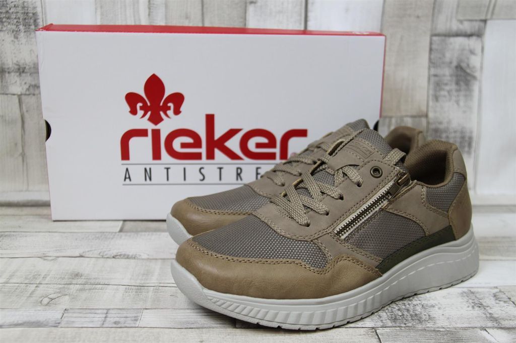 Rieker Sneaker - Beige / Reinweiß Textil Größe: 41 Normal