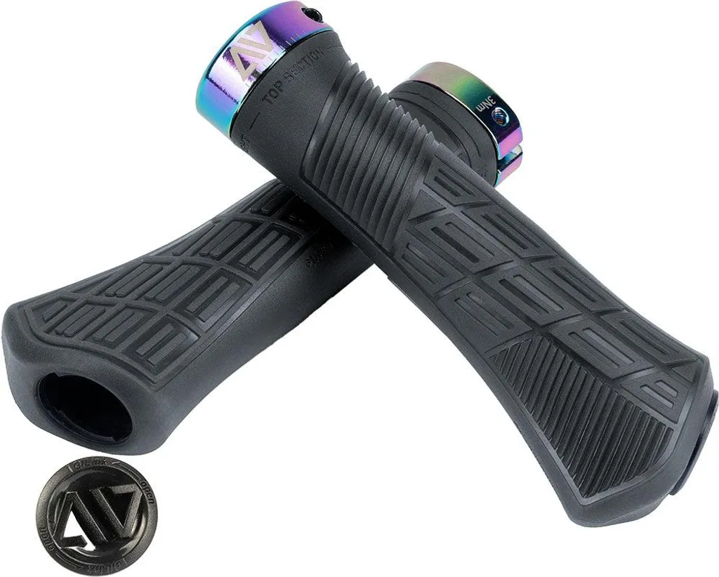 Poignées de vélo ergonomiques Acid Hybrid Perform Noir en taille L