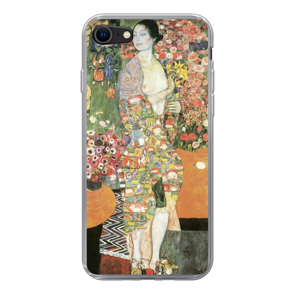 MuchoWow Handyhülle Schutzhülle Hülle für iPhone SE 2022 Tänzerin - Gustav Klimt Silikon Softcase Handy Hülle - Schutzhülle