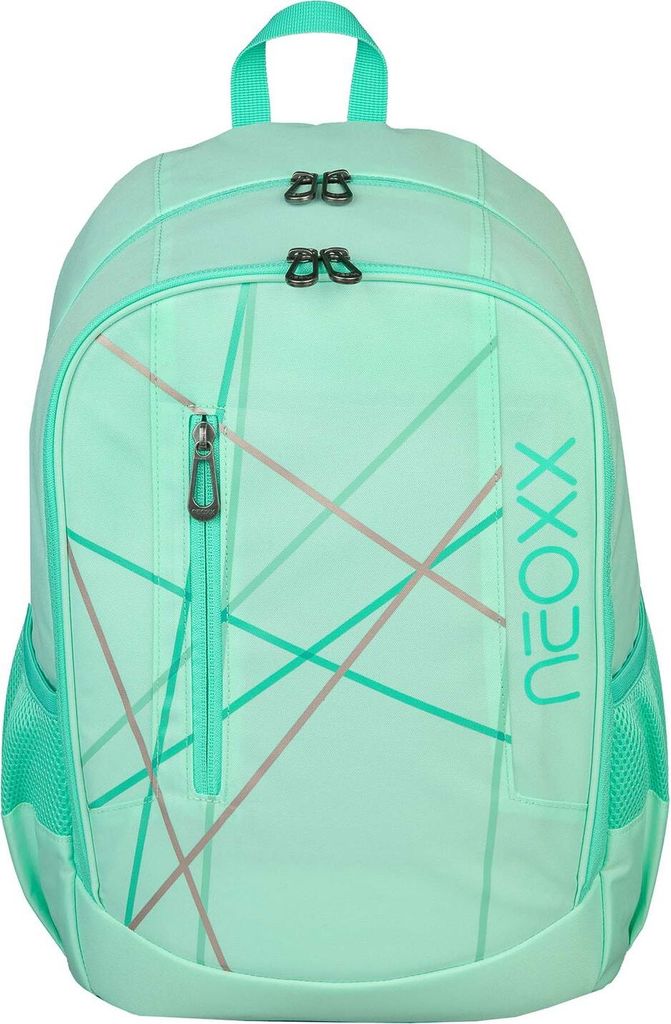 neoxx Schulrucksack mit Laptopfach Flow School Backpack Mint To Be