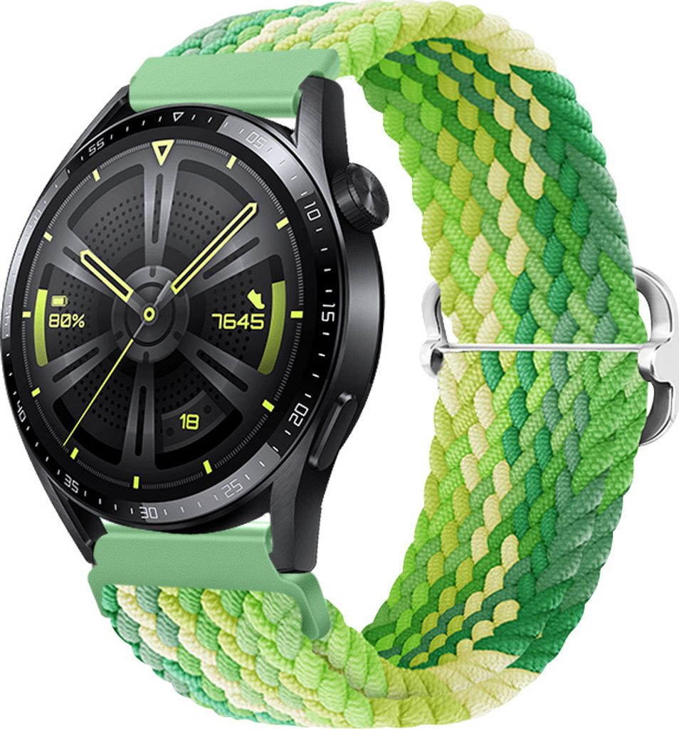 BStrap Elastic Nylon Armband für Huawei Watch GT2 Pro, lime