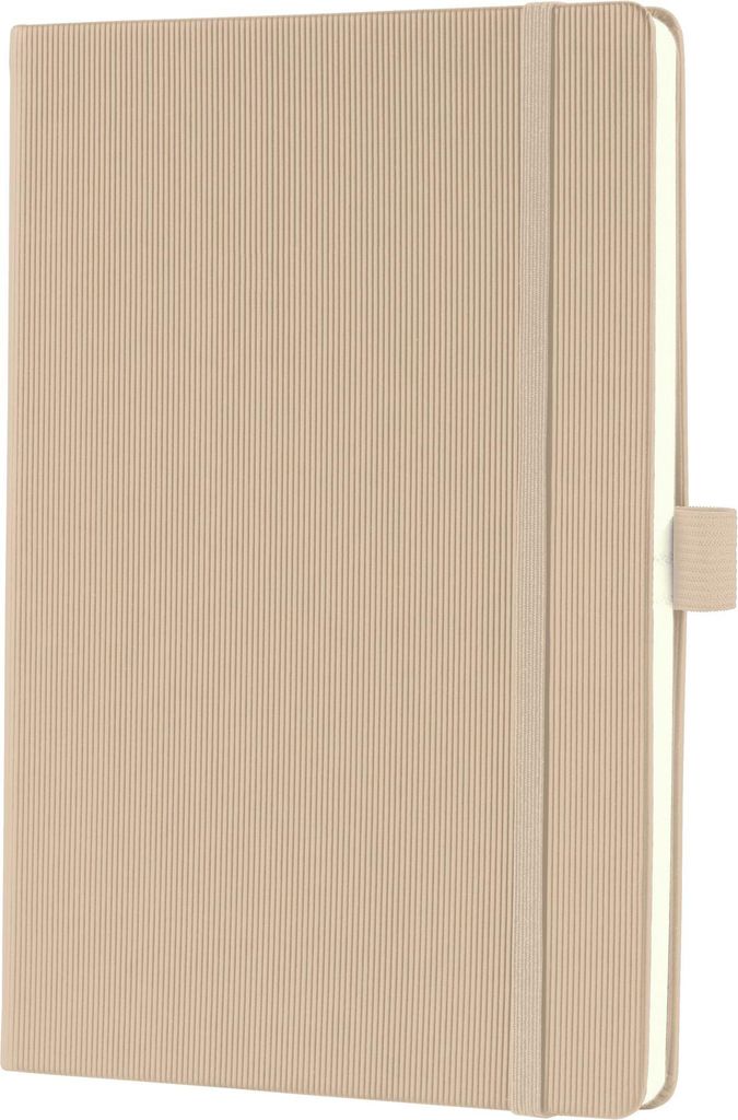 SIGEL CO650 Notizbuch Conceptum, Hardcover, ca. A5, kariert, beige, 194 S.