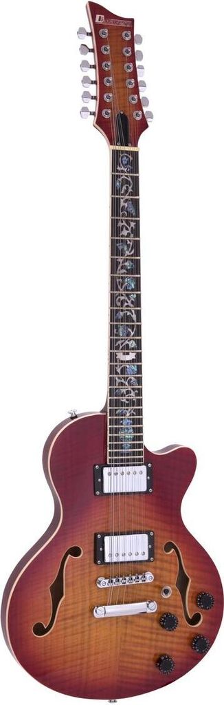 DIMAVERY LP-612 E-Gitarre, flamed sunburst