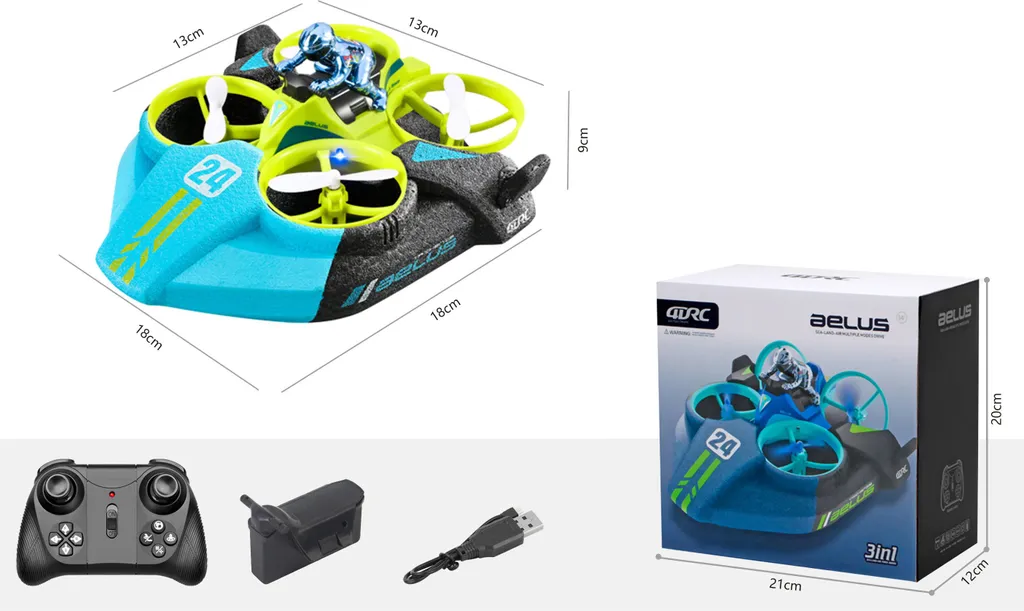 Drone de loisir antichoc WIKY Aelus 3in1, quadricoptère multi-modes