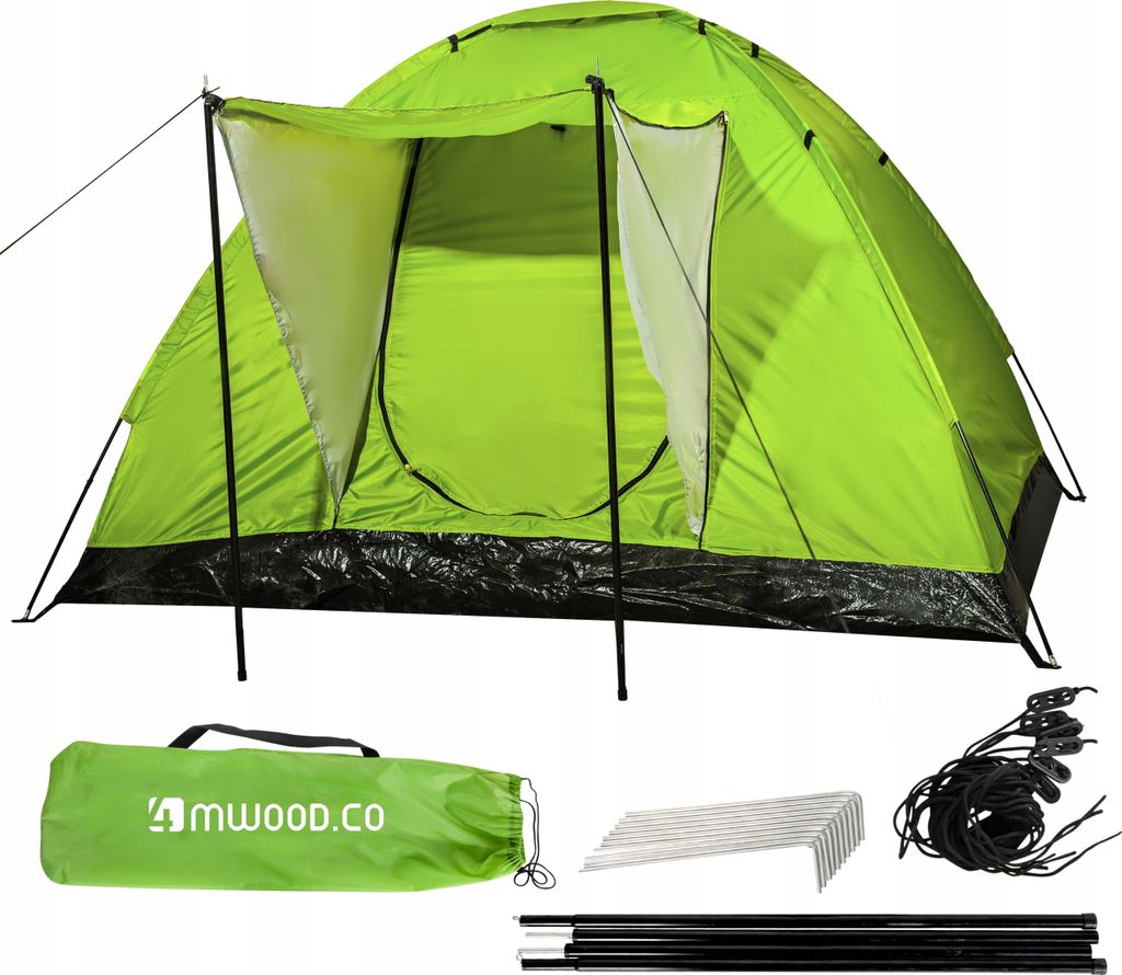 Namiot 4 Osobowy 210X210Cm Turystyczny Rodzinny Kempingowy Zdjęcie produktu 