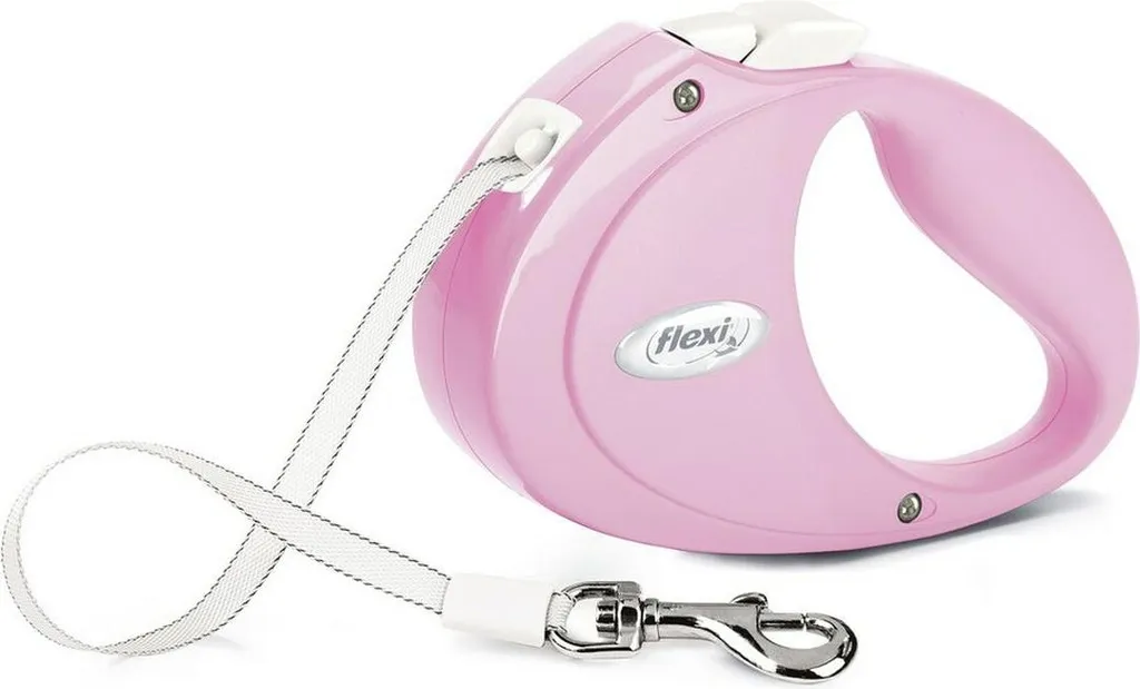 Guinzaglio Retrattile Flexi Puppy 2m: Tecnologia Anti-Morso Rosa