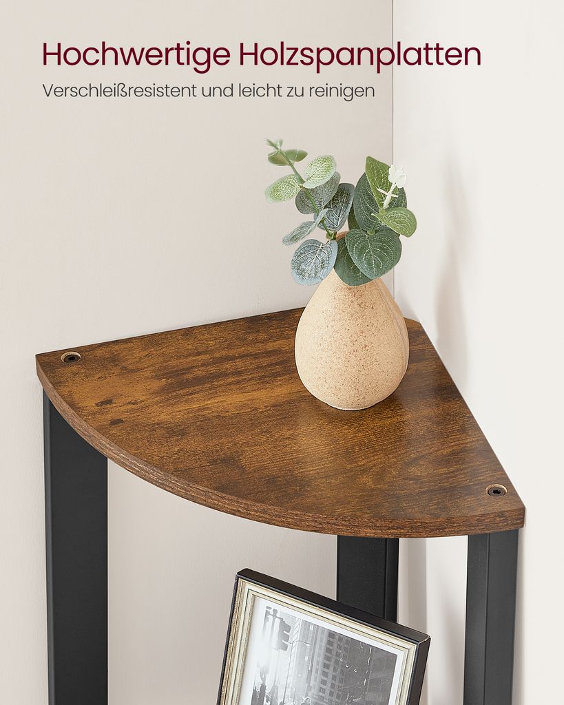 VASAGLE Eckregal, Bücherregal, Leiterregal mit 4 Ablagen, Produktbild 4