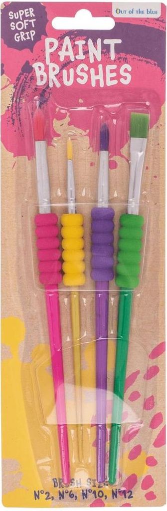 Pinsel Set Softgrip Holz EVA 4tlg.