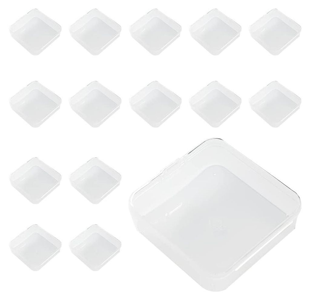 15-teilige transparente Aufbewahrungsbox aus Kunststoff mit Deckel, für kleine Perlen, Pillen, Schmuck, Schrauben, Sortierbox, Bastelmaterialien (6,4