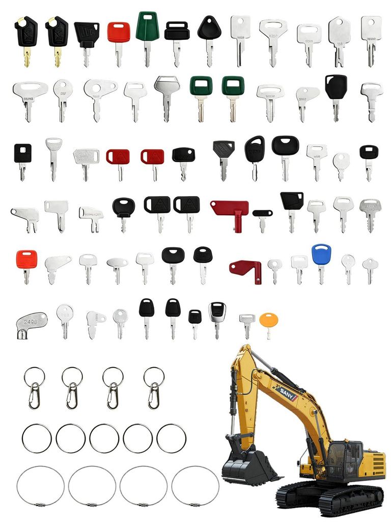 Baumaschinenschlüsselset, 70-teilig, Universalschlüssel, Bagger, Traktor