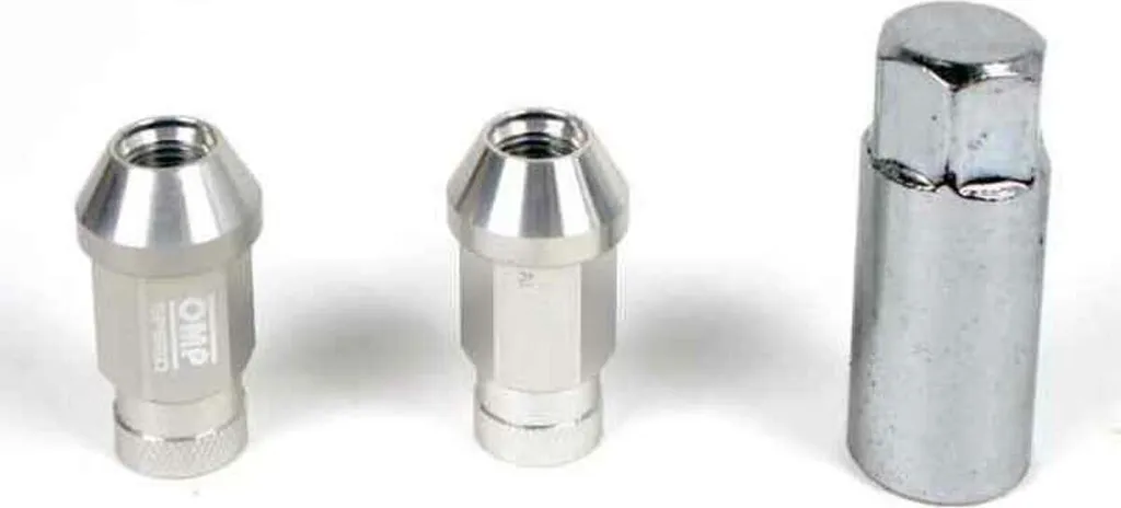 Dadi Ruota OMP Ergal 7075 M12x1.5 40mm Argento | Performance Shop