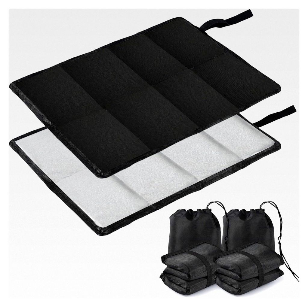 2er Set Faltbare Sitzkissen für den Außenbereich, wasserdicht und maschinenwaschbar, mit 2 Aufbewahrungstaschen, geeignet für Camping, Picknicks...