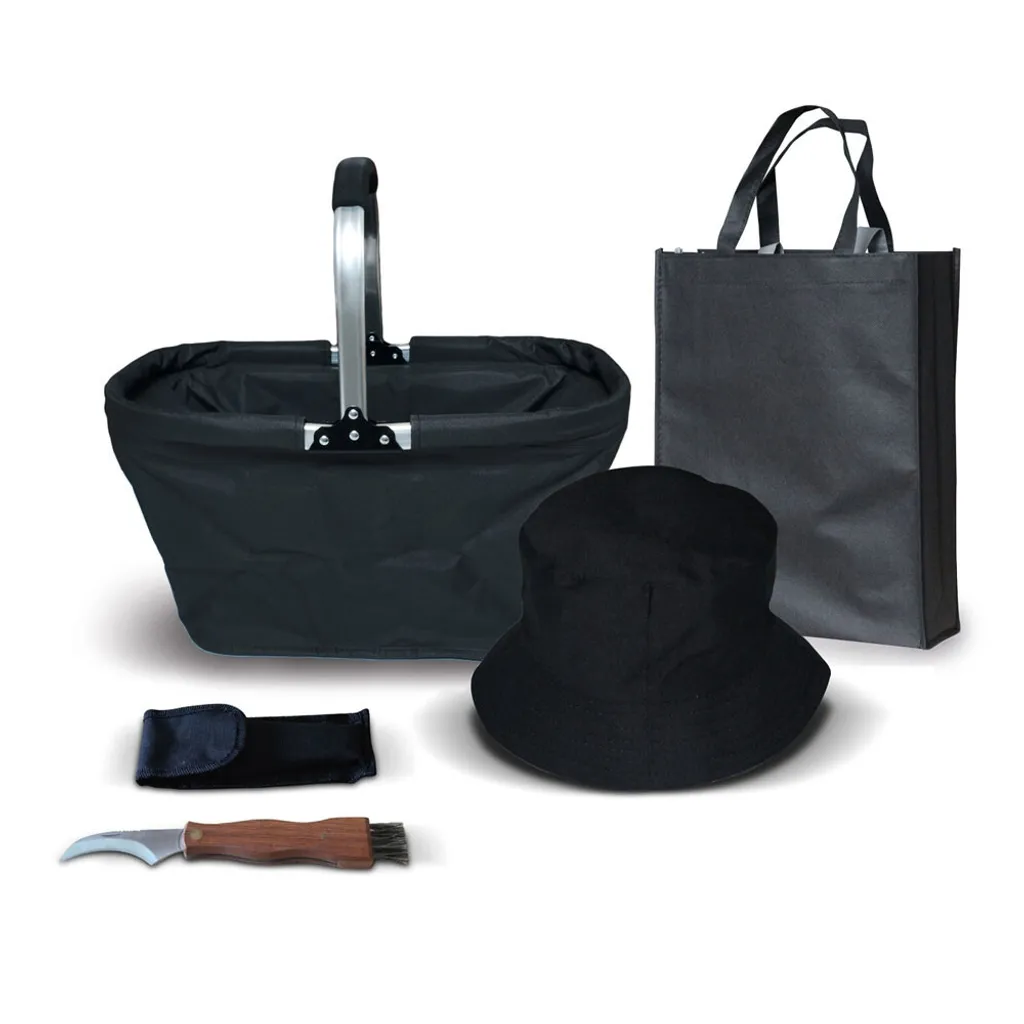 Set de cueillette champignons avec couteau serpette et étui de ceinture
