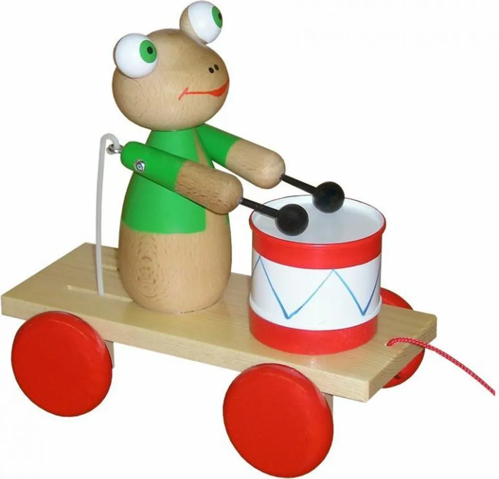 Jouet d'éveil Grenouille à tirer en bois pour apprendre à marcher Miva