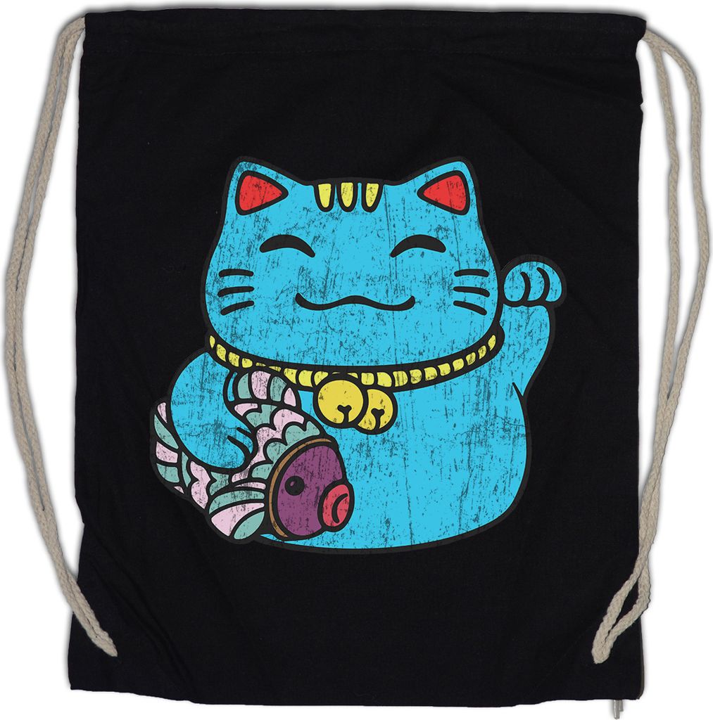 Urban Backwoods Maneki Neko III, Turnbeutel, Farbe: Schwarz