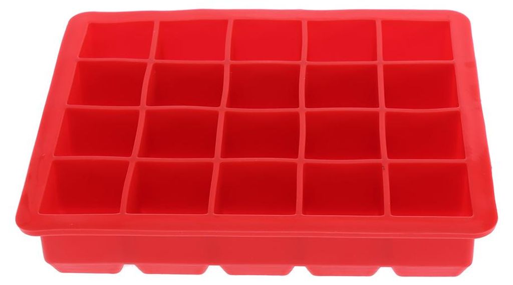 Silikon-Eiswürfelform mit 20 Fächern (Rot)