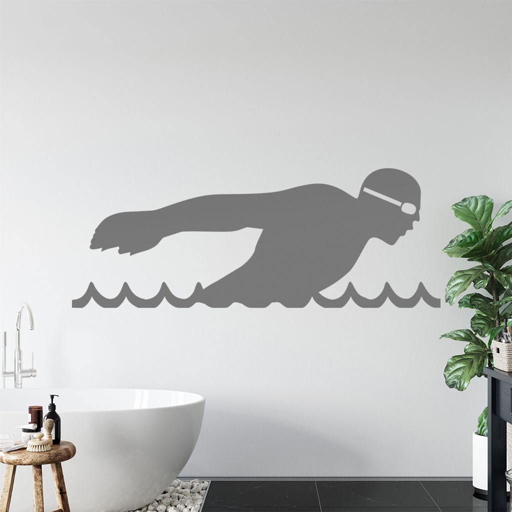Triathlon Sportler Figur Wandtattoo Wandaufkleber Wall Sticker - Dekoration, Küche, Wohnzimmer, Schlafzimmer, Badezimmer