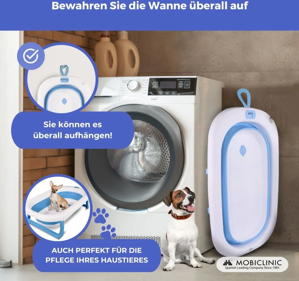 Baignoire Bébé Antidérapante et Pliable Mobiclinic Bubba Nomade