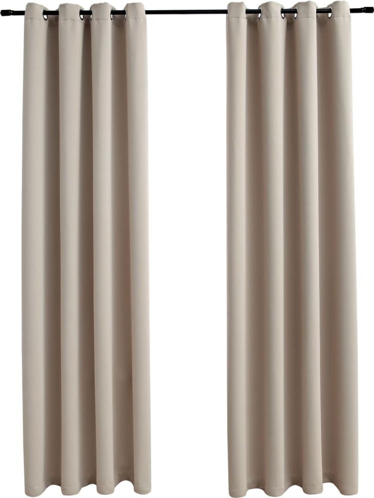 vidaXL Rideaux occultants avec œillets métalliques 2 pcs. Image du produit 