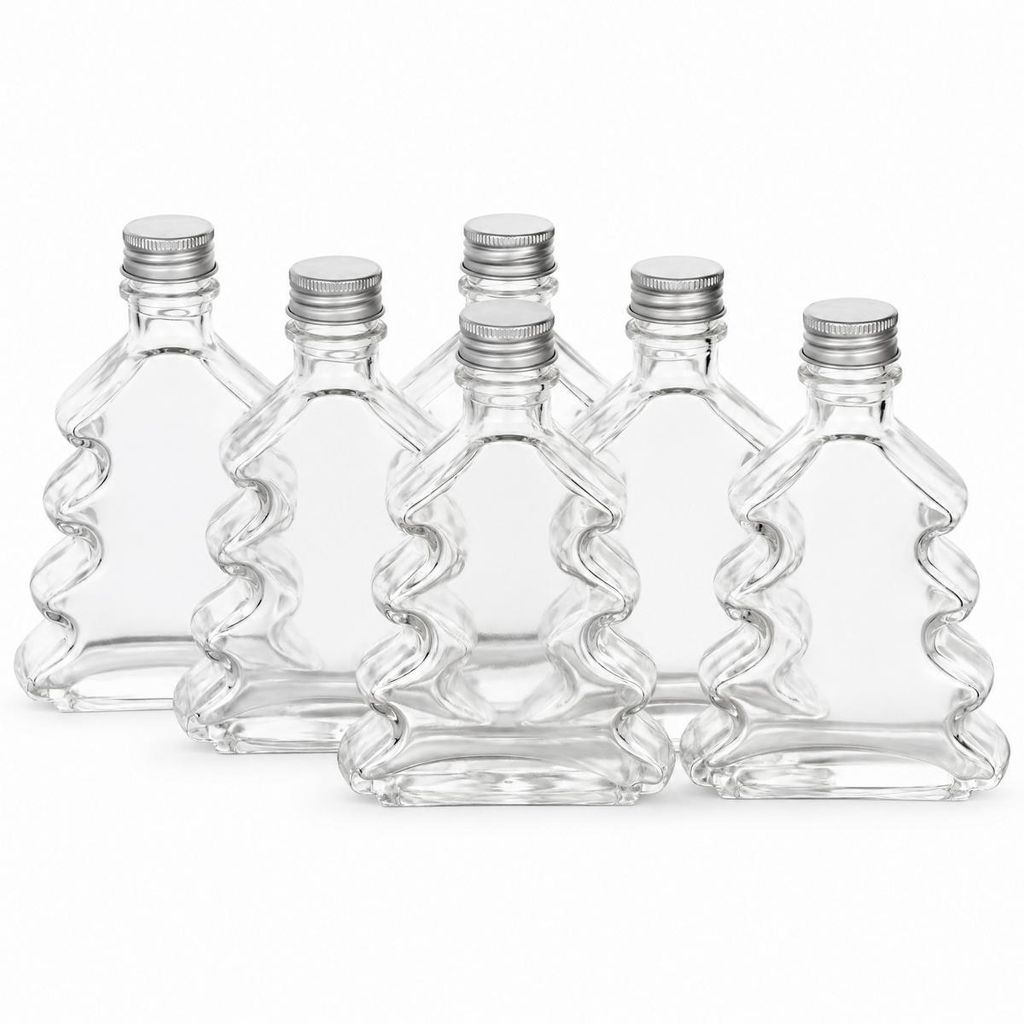 6x Tannenbaumflasche 200ml leere Flasche zum Befüllen Produktbild 