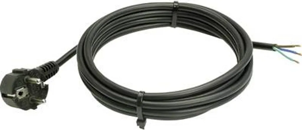 as-Schwabe 70832 Cavo 3m Nero - Spina Schuko e Terminali Prontezza 100%