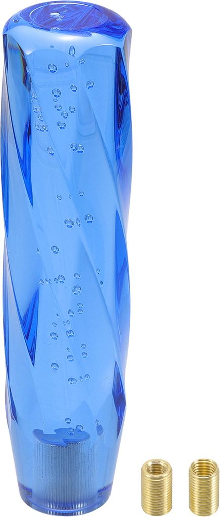 Universaler Schaltknauf 20 cm Schaltstangenknopf mit 2 Adaptern fš¹r Automatik- und Schaltfahrzeuge Acrylblau