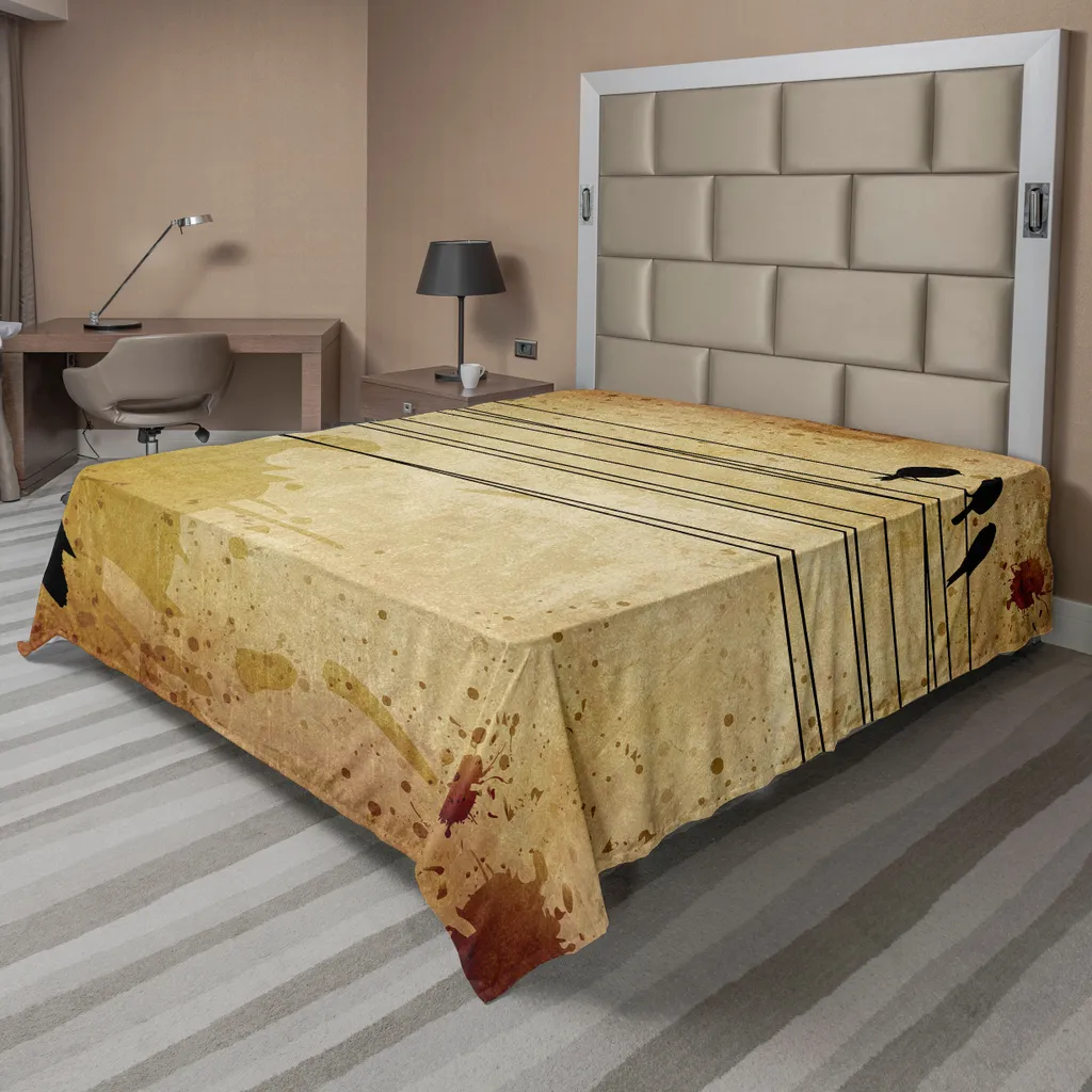 Arredo Letto Vintage ABAKUHAUS Senape 260x228 | Lenzuolo Decorativo