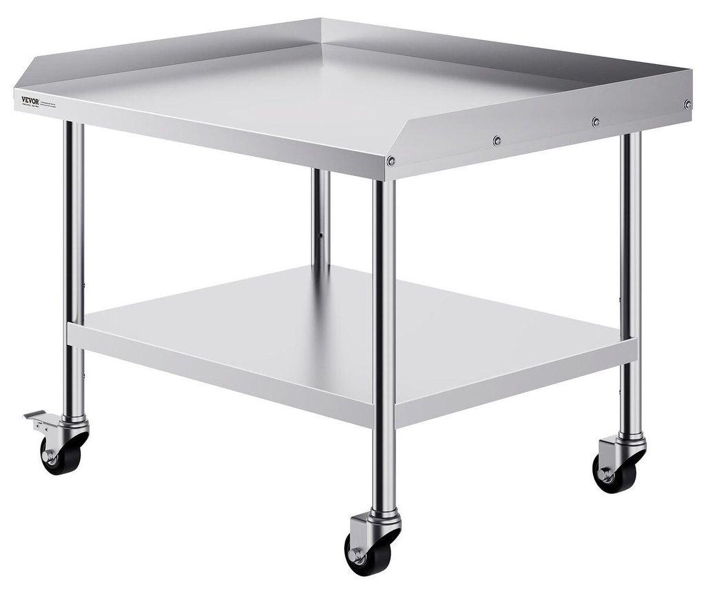 Stainless Steel Work Table 30"x36" Commercial Food Prep Table W/ 4 Casters
