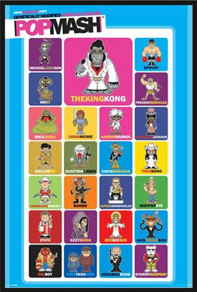 Affiche Popmash Shinsuke Maxi Cadre Noir Interchangeable en Acrylique