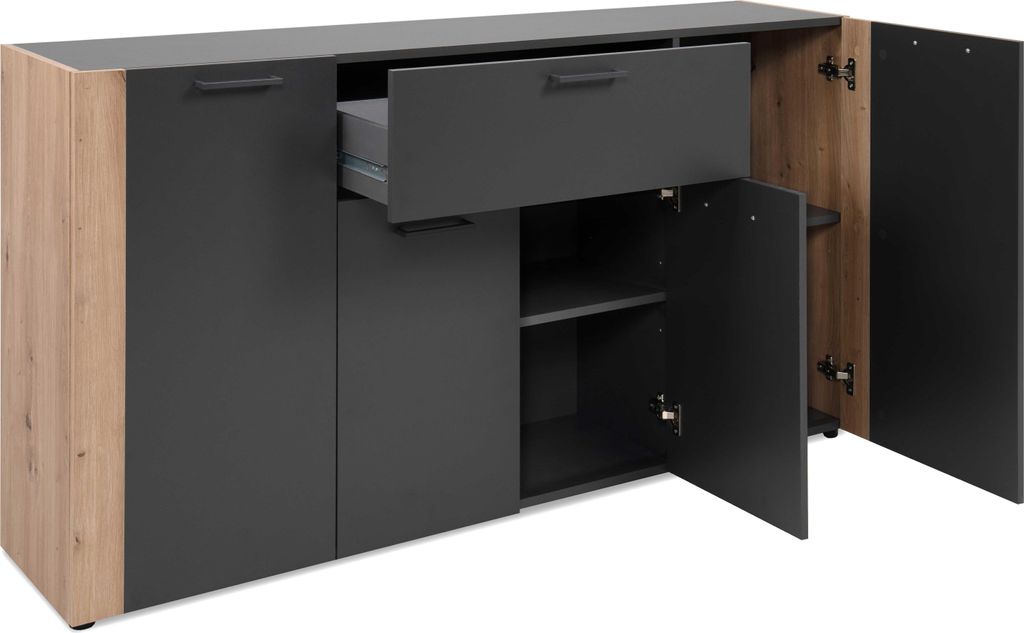 finori Sideboard Cento 51A anthrazit / Nachbildung Artisan Produktbild 